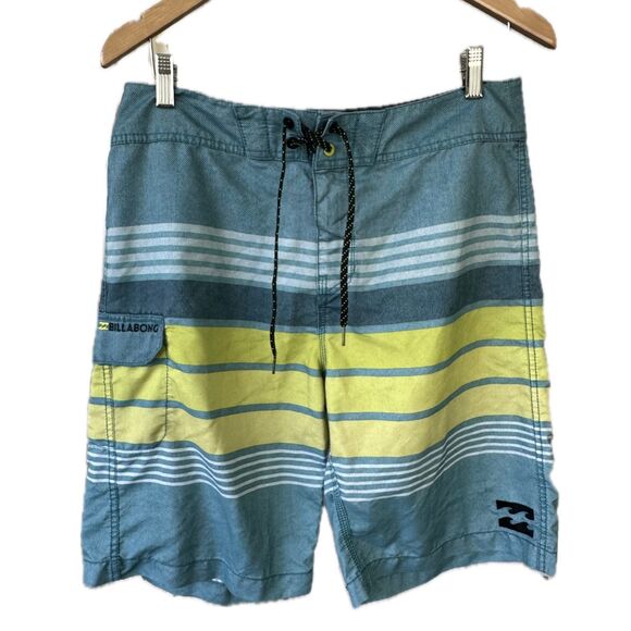 Billabong Originals Men's Stripe Front Lace Up Tie Surf Board Swim Shorts 32 - Picture 1 of 5